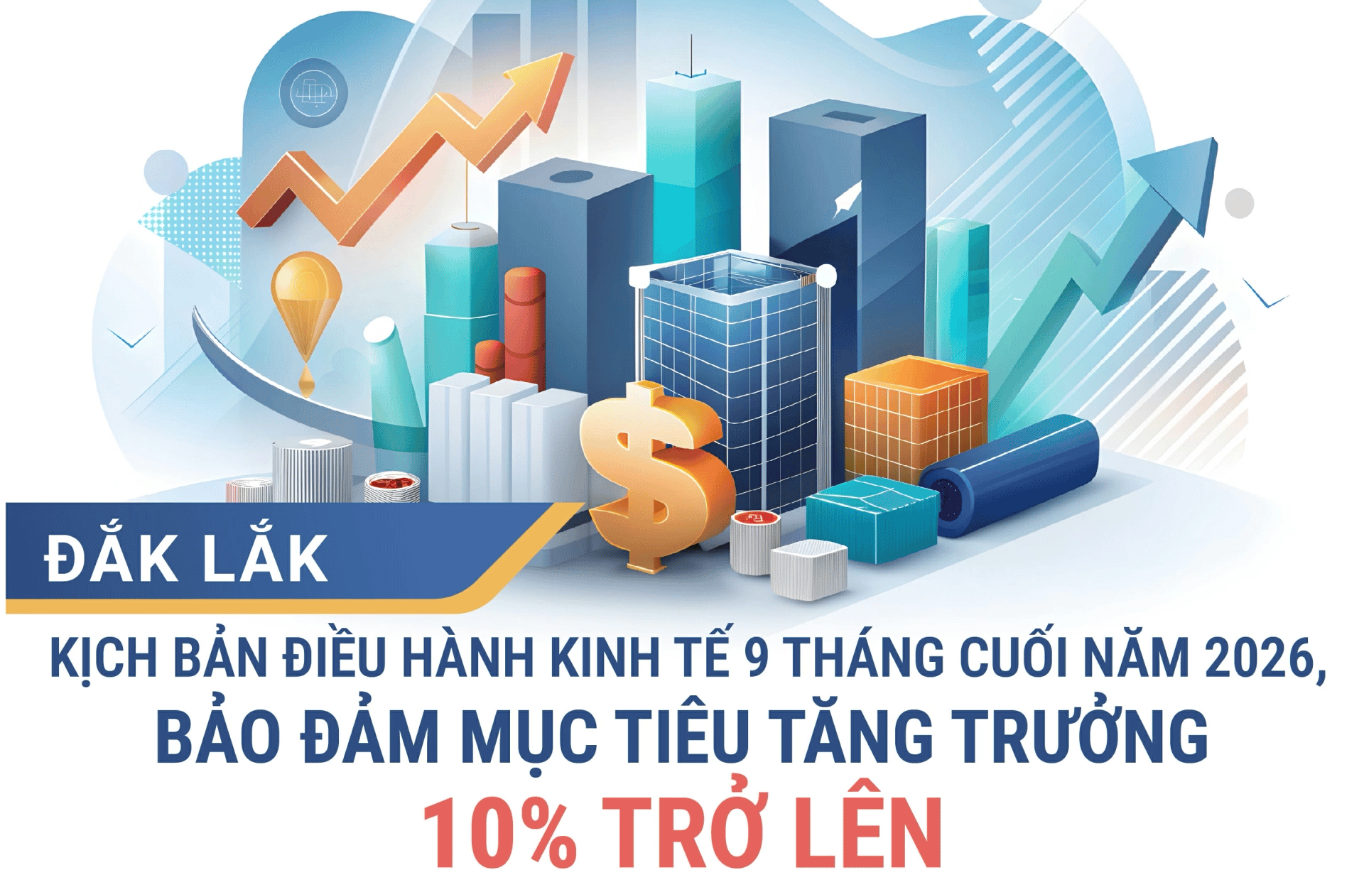 Đắk Lắk: Kịch bản điều hành kinh tế 9 tháng cuối năm 2026, bảo đảm mục tiêu tăng trưởng 10% trở lên